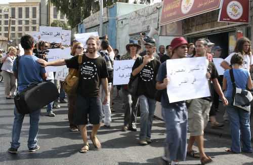 Demonstreren in Sheich Jarrah